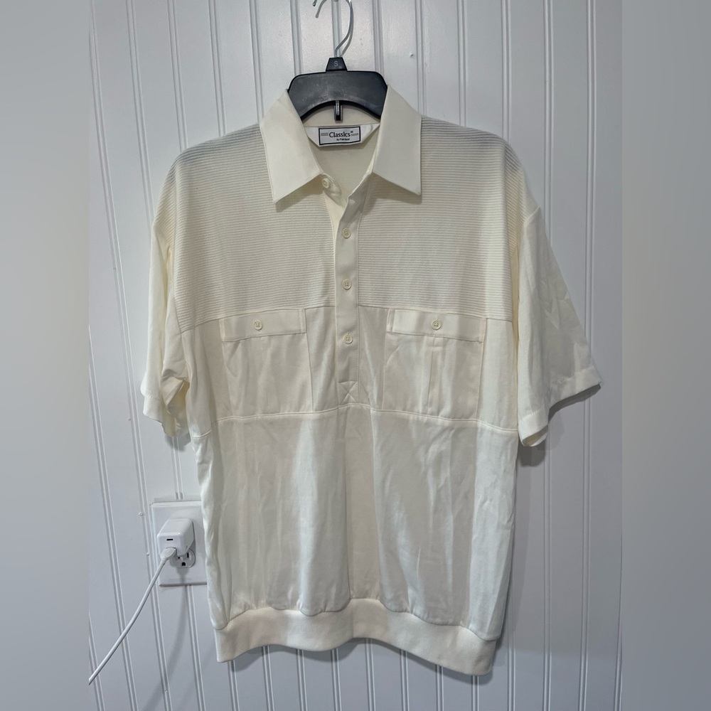 Palmland classics size medium corky nerdy men’s dad shirt ivory color nwot
